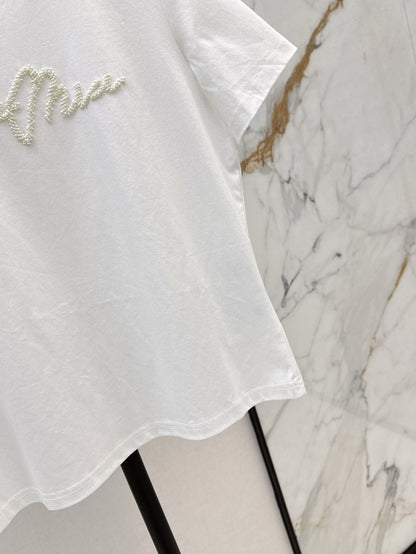 Miu 25ss beaded t-shirt