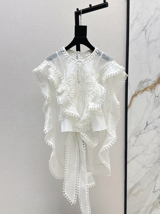 Zimm 25ss embroidered shirt