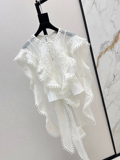 Zimm 25ss embroidered shirt