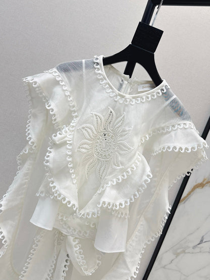 Zimm 25ss embroidered shirt