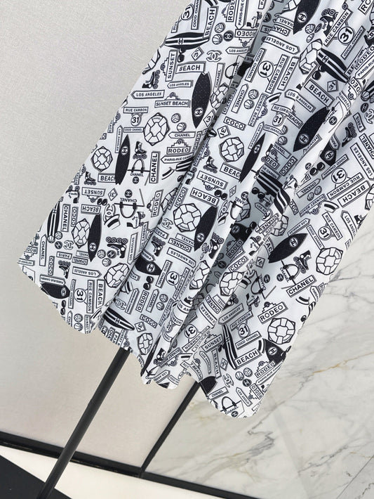 Chan 25ss print skirt