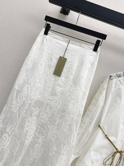 Es 25ss lace hollow skirt