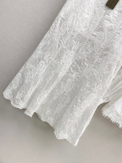 Es 25ss lace hollow skirt