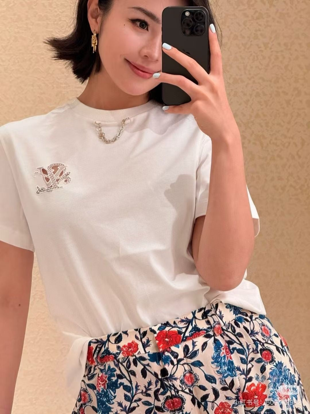 Louis 25ss embroidered t-shirt