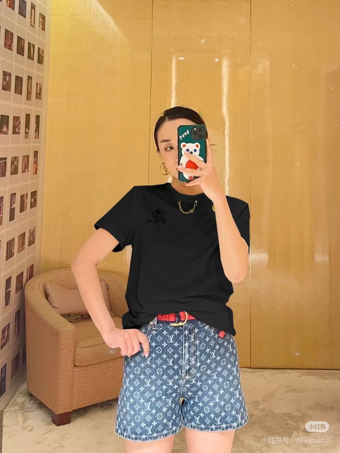 Louis 25ss embroidered t-shirt