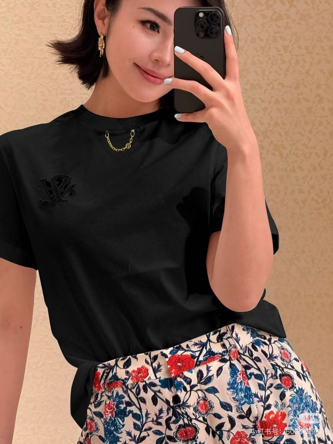 Louis 25ss embroidered t-shirt