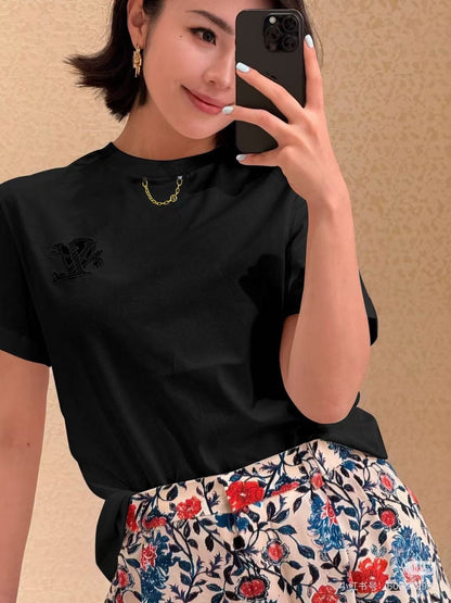 Louis 25ss embroidered t-shirt