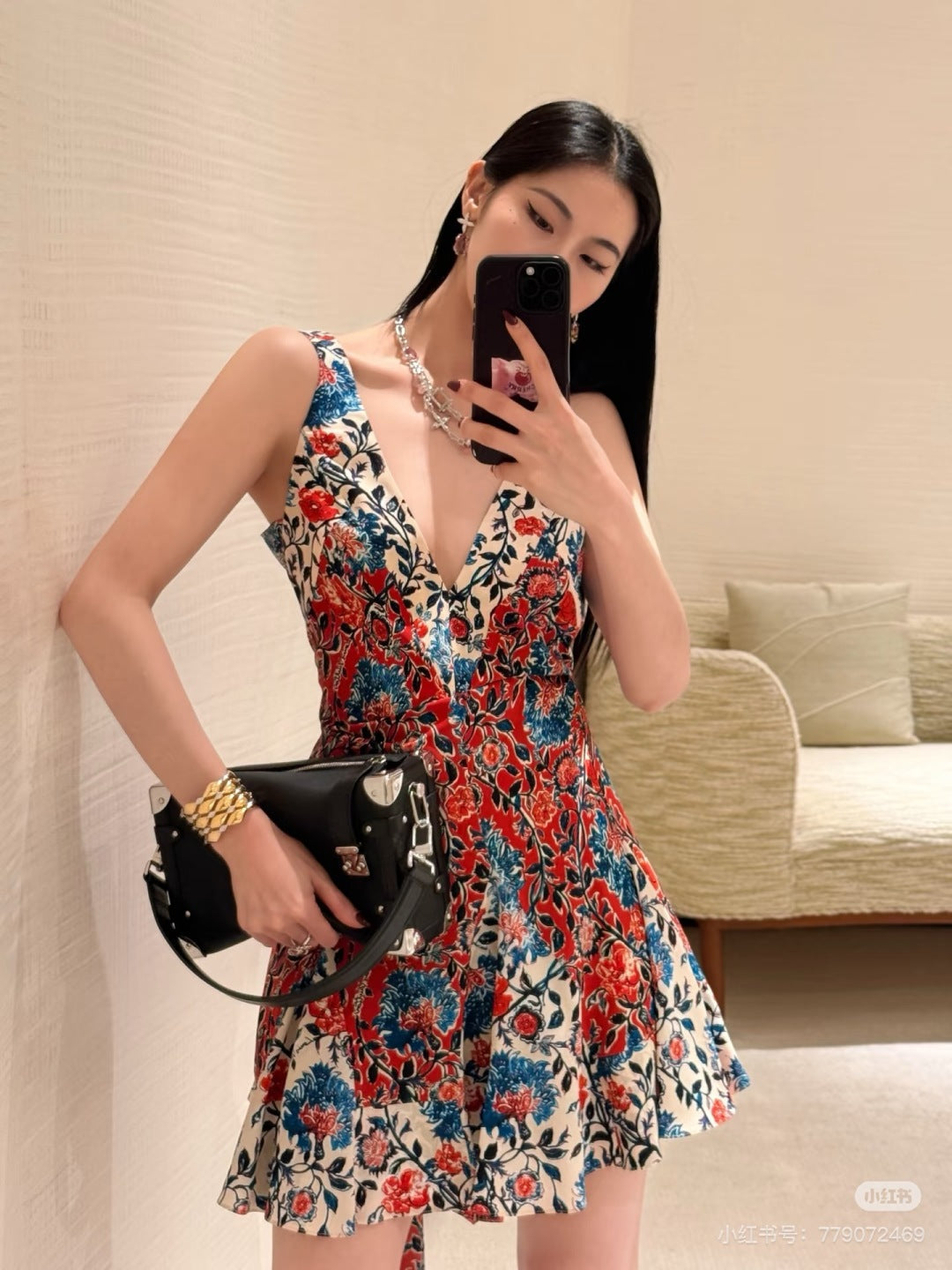 Louis 25ss print dress