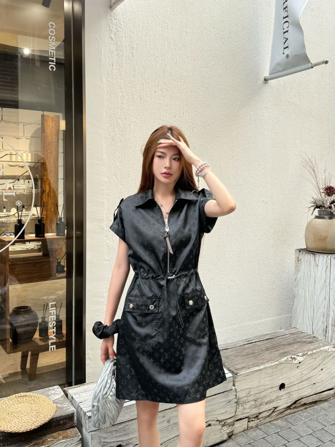 Louis 25ss monogram dress