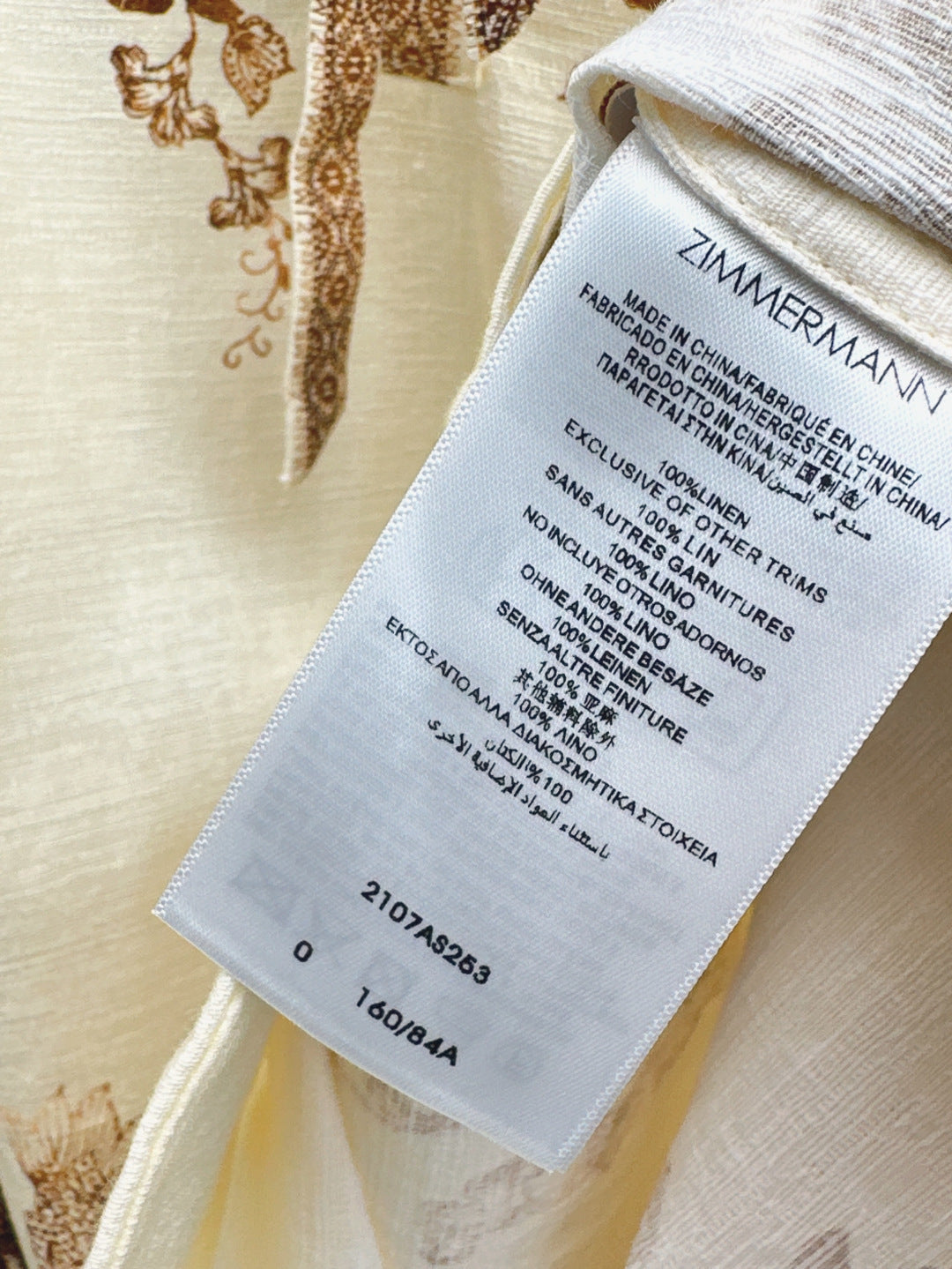 Zimm 25ss print linen pants