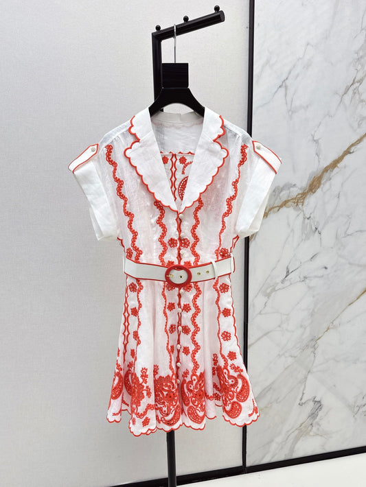 Zimm 25ss embroidered dress