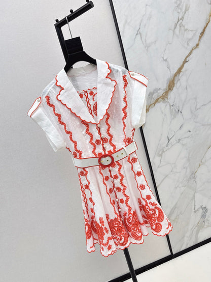 Zimm 25ss embroidered dress
