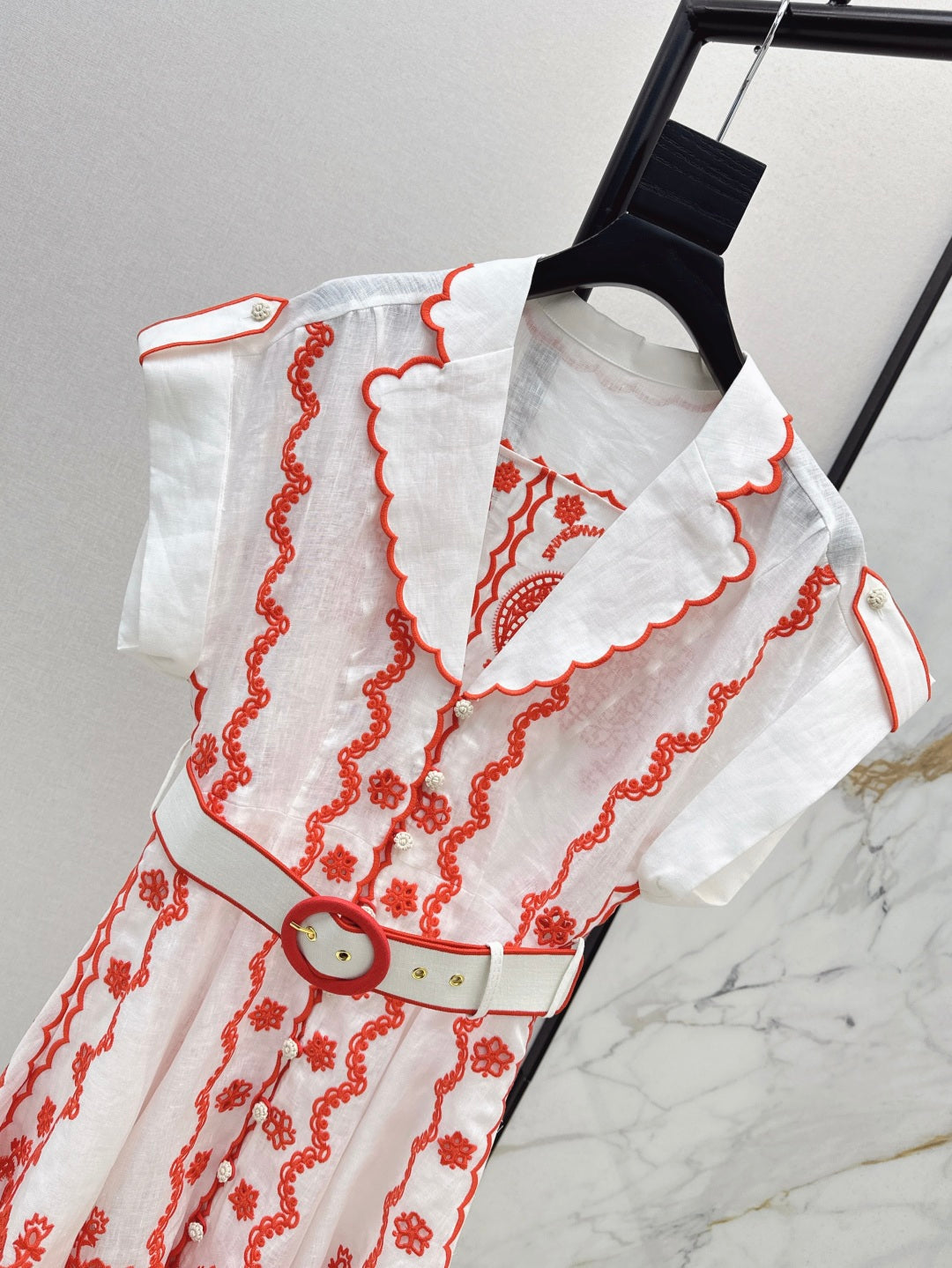Zimm 25ss embroidered dress