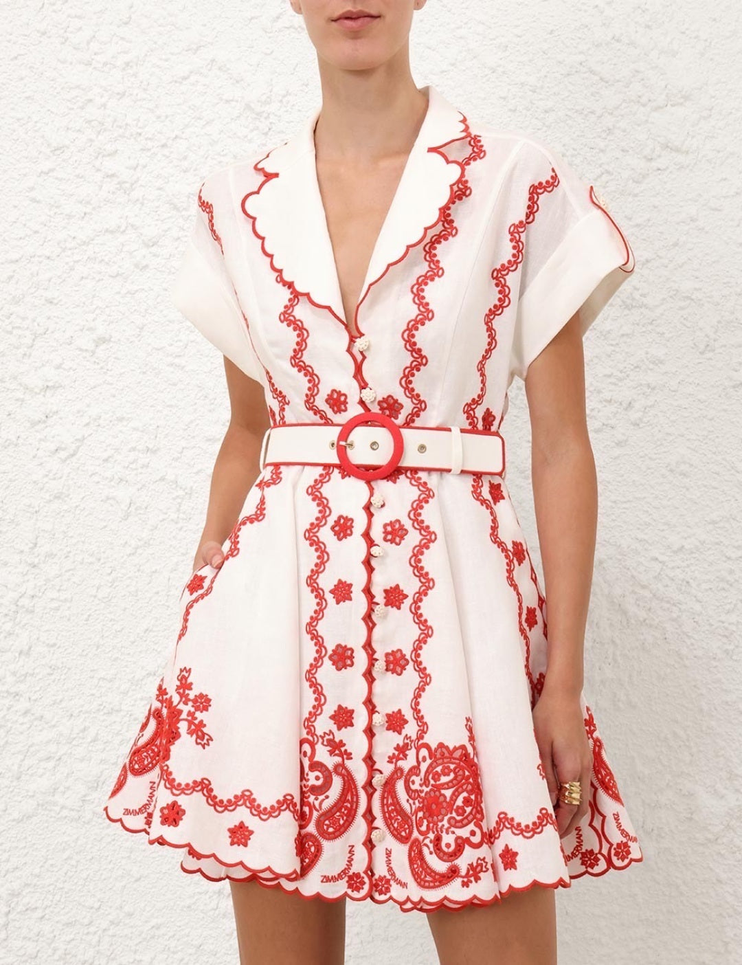 Zimm 25ss embroidered dress
