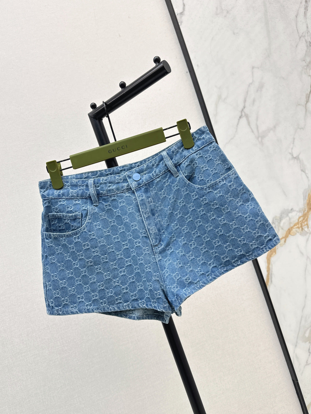 Guc 25ss jacquard denim short