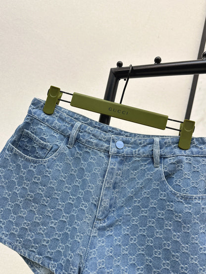 Guc 25ss jacquard denim short