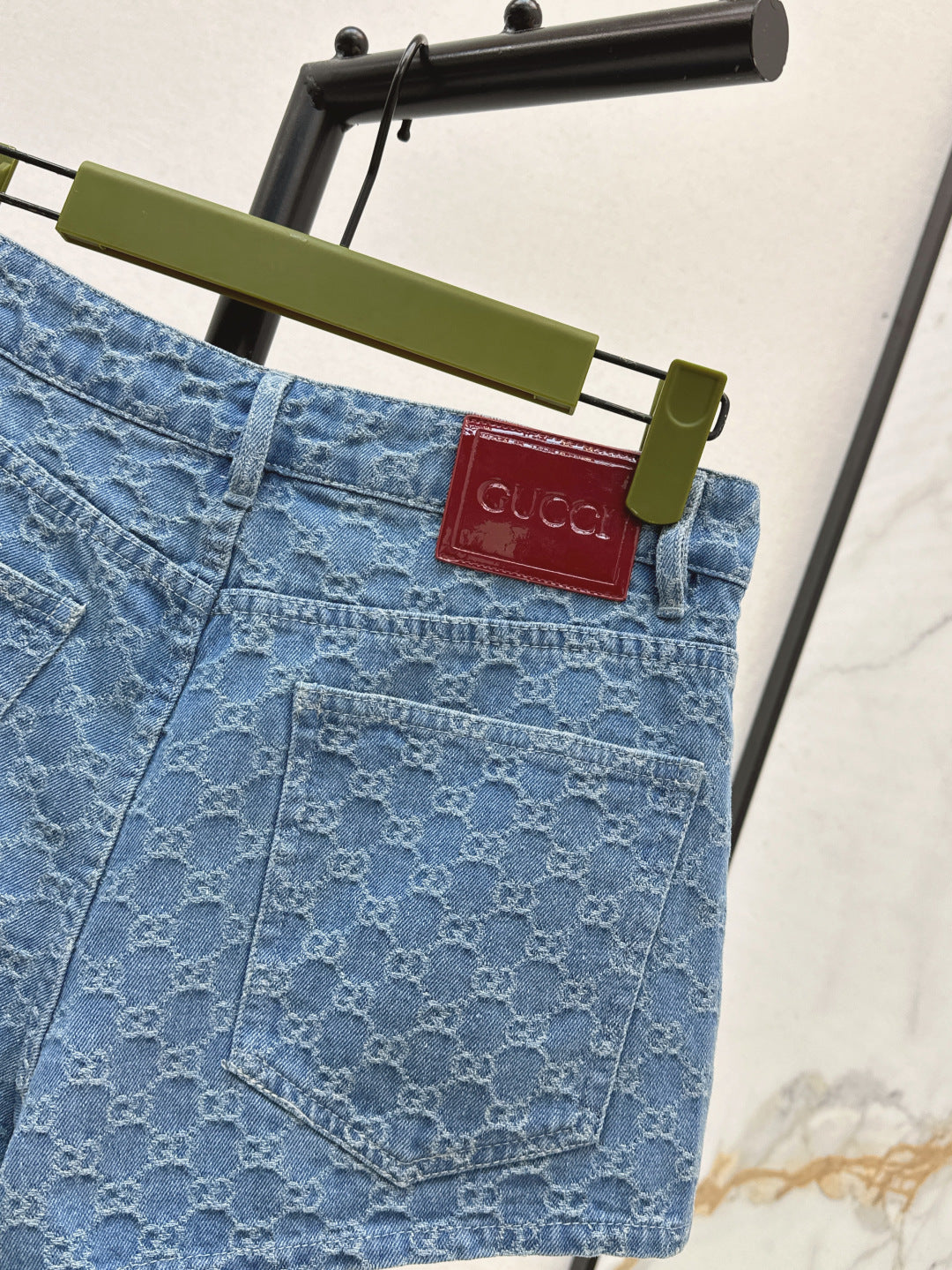 Guc 25ss jacquard denim short