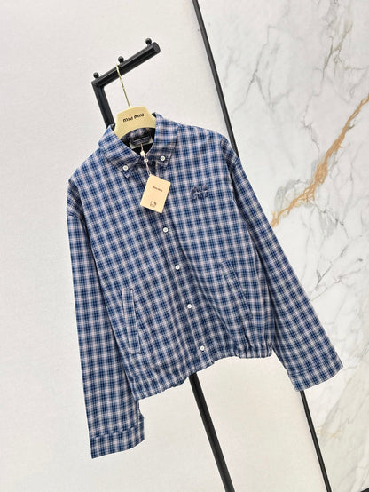 Miu 25ss plaid jacket