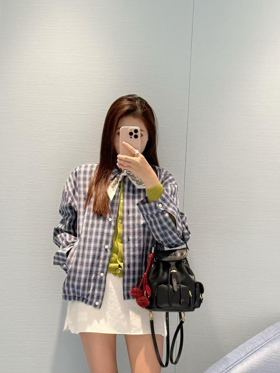Miu 25ss plaid jacket