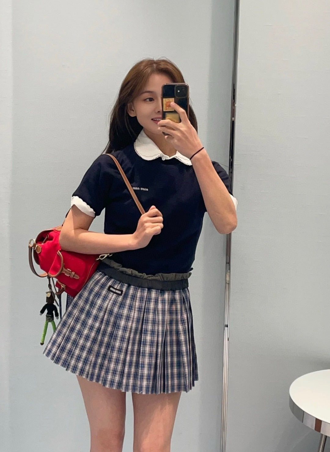 Miu 25ss plaid skirt