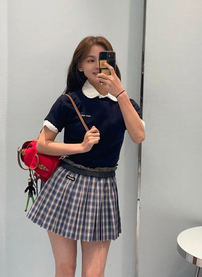 Miu 25ss plaid skirt