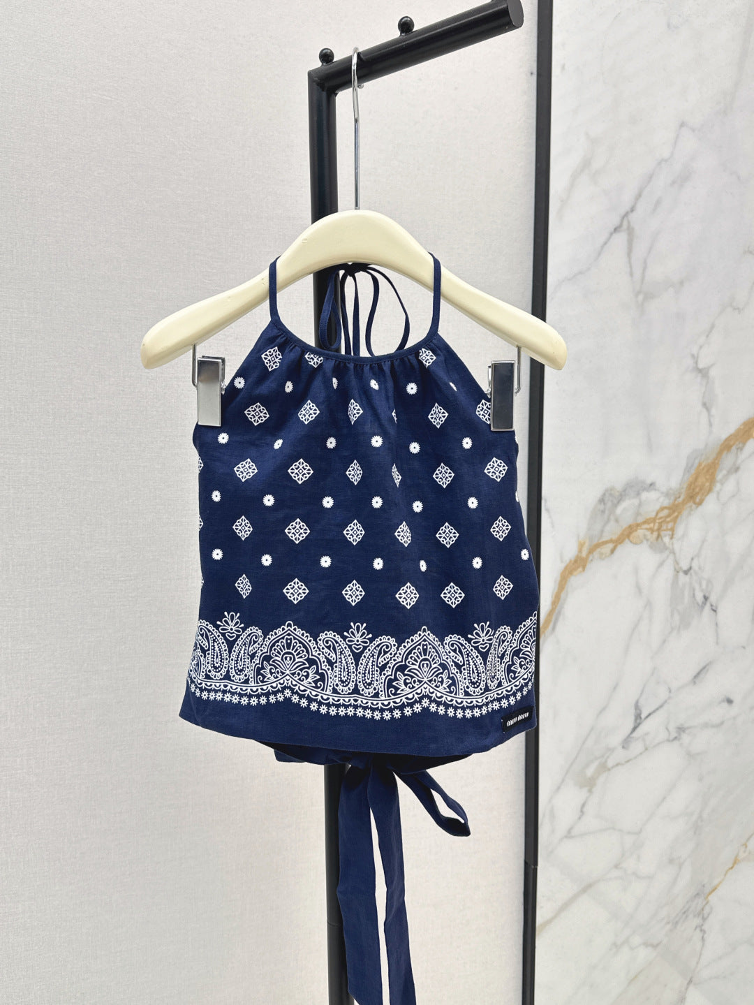 miu 25ss linen camisole