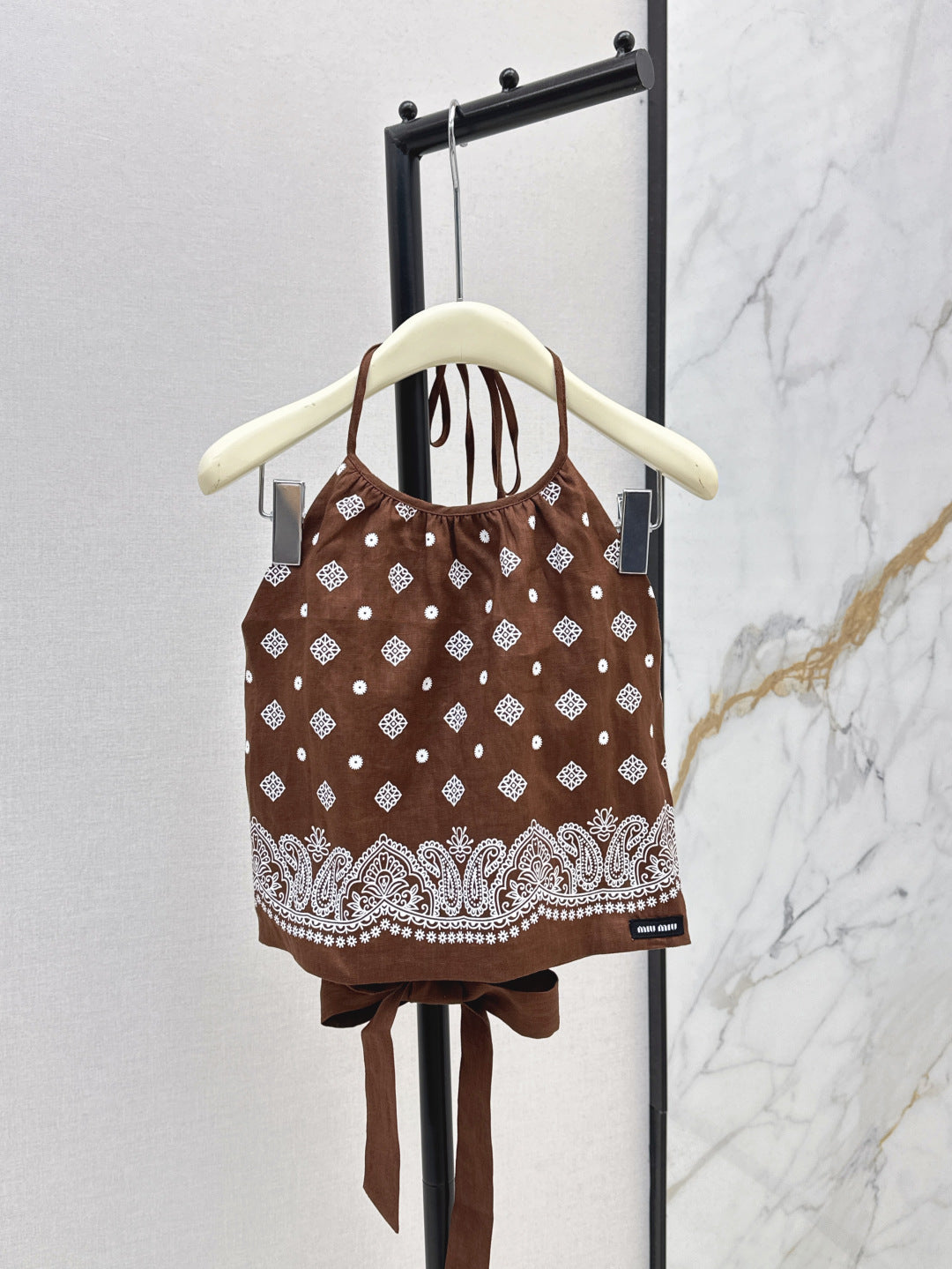 miu 25ss linen camisole