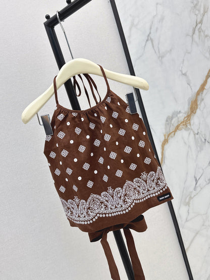 miu 25ss linen camisole