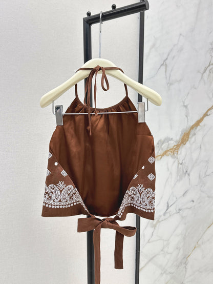 miu 25ss linen camisole