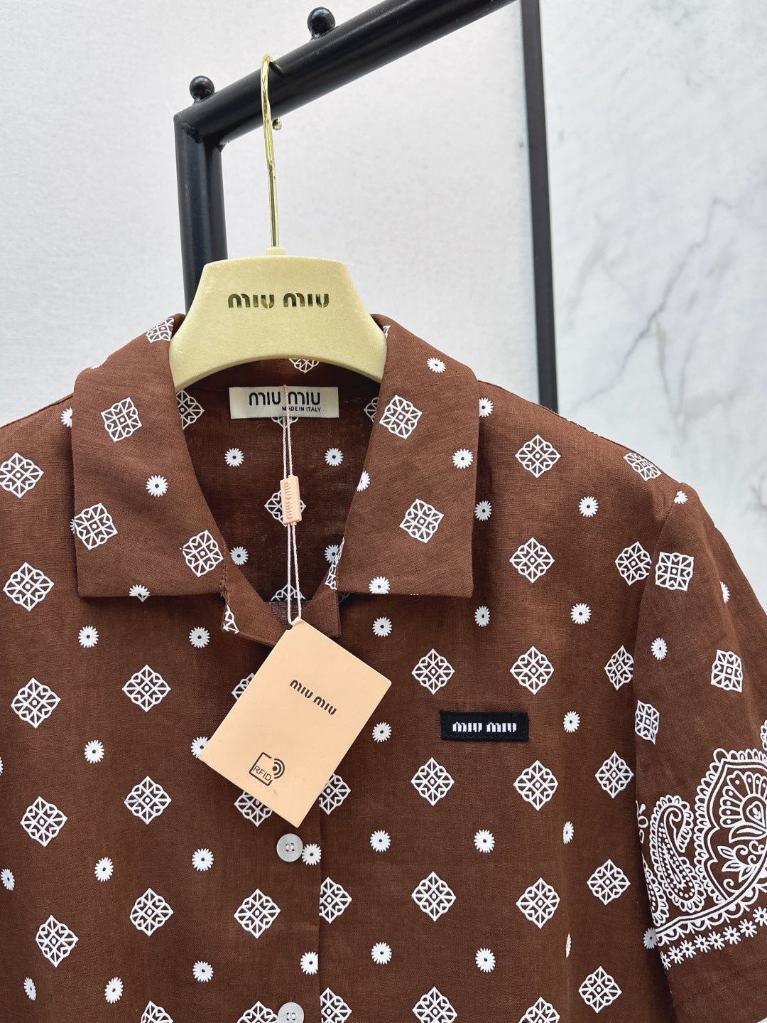 Miu 25ss linen shirt