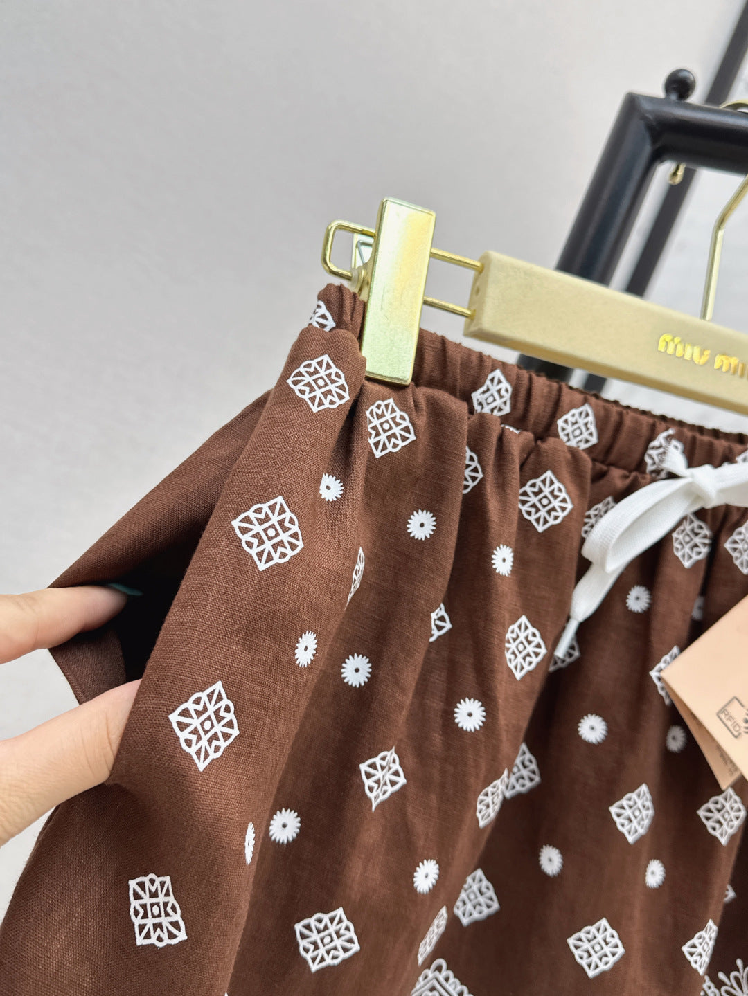 Miu 25ss linen skirt