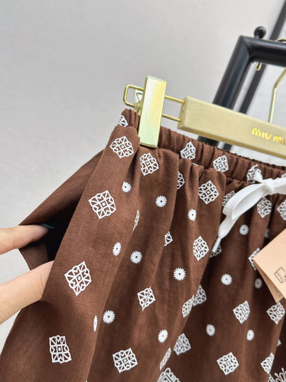 Miu 25ss linen skirt