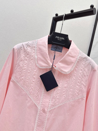 Pra 25ss lace shirt dress