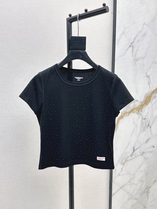 wang 25ss rhinestone t-shirt