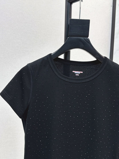 wang 25ss rhinestone t-shirt