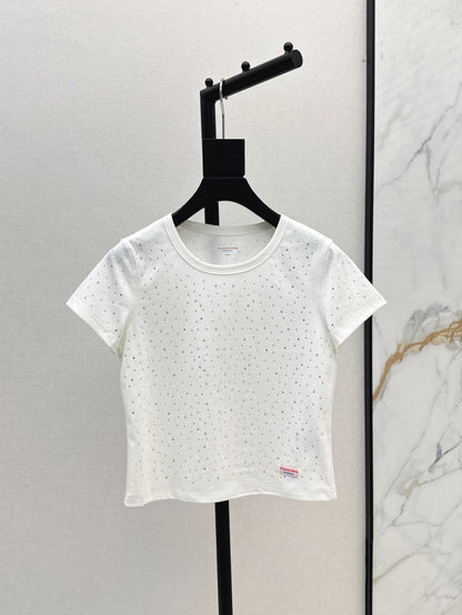 wang 25ss rhinestone t-shirt