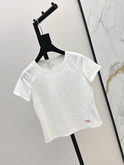 wang 25ss rhinestone t-shirt
