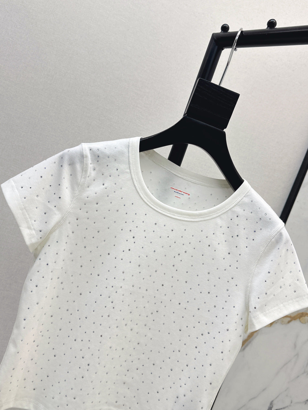 wang 25ss rhinestone t-shirt