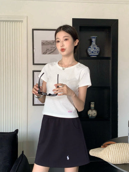 wang 25ss rhinestone t-shirt