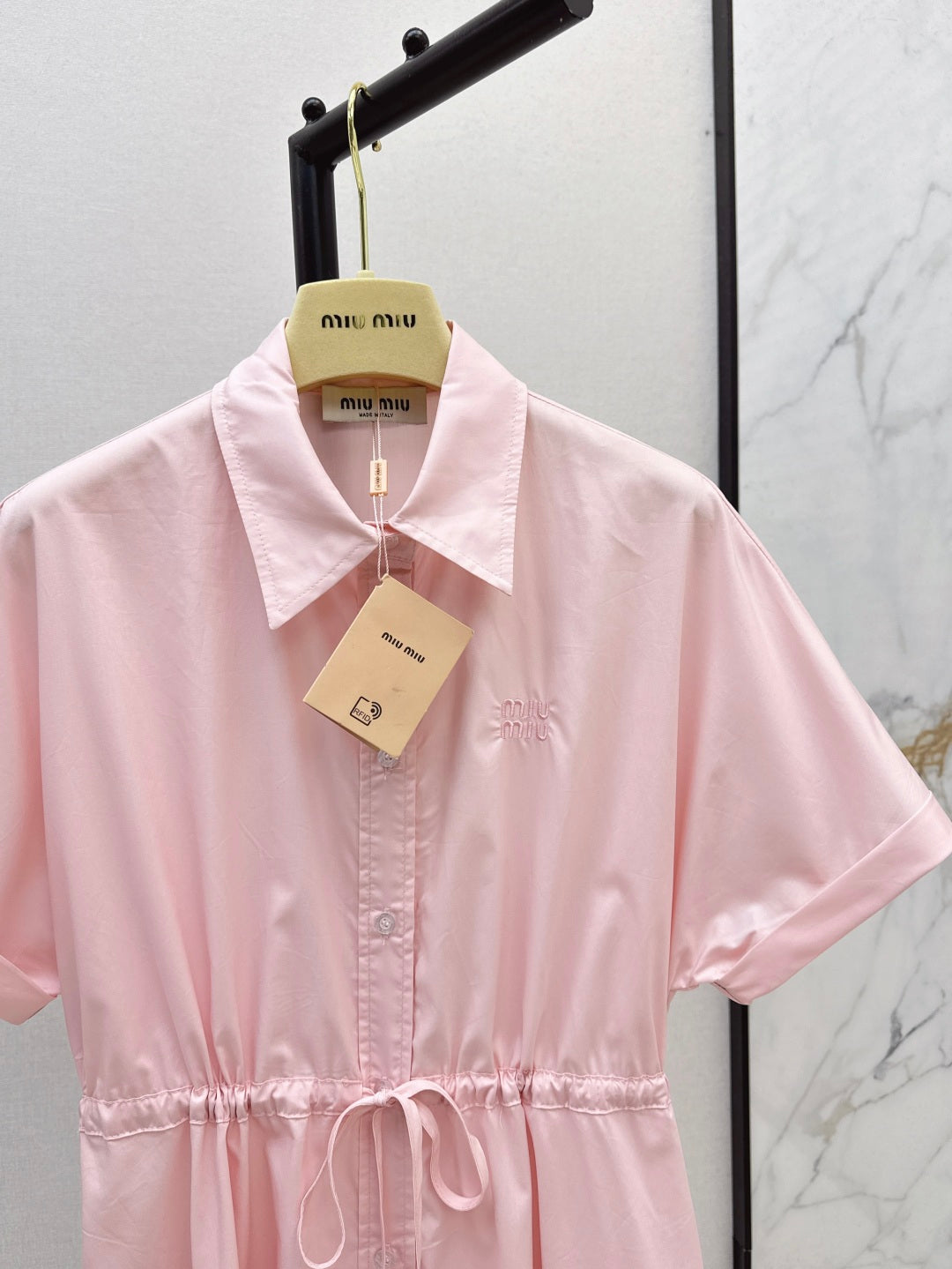 Miu 25ss drawstring dress