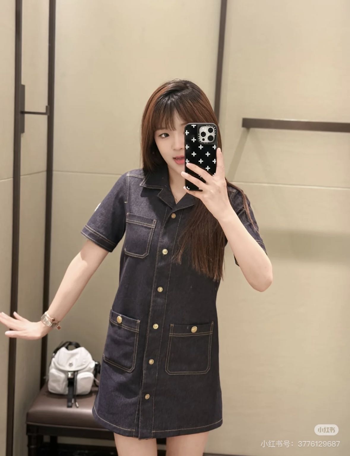 Monc 25ss denim dress