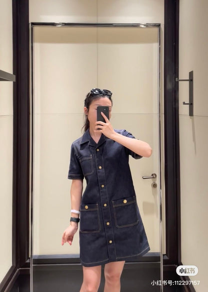 Monc 25ss denim dress