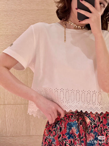 Louis 25ss embroidered t-shirt
