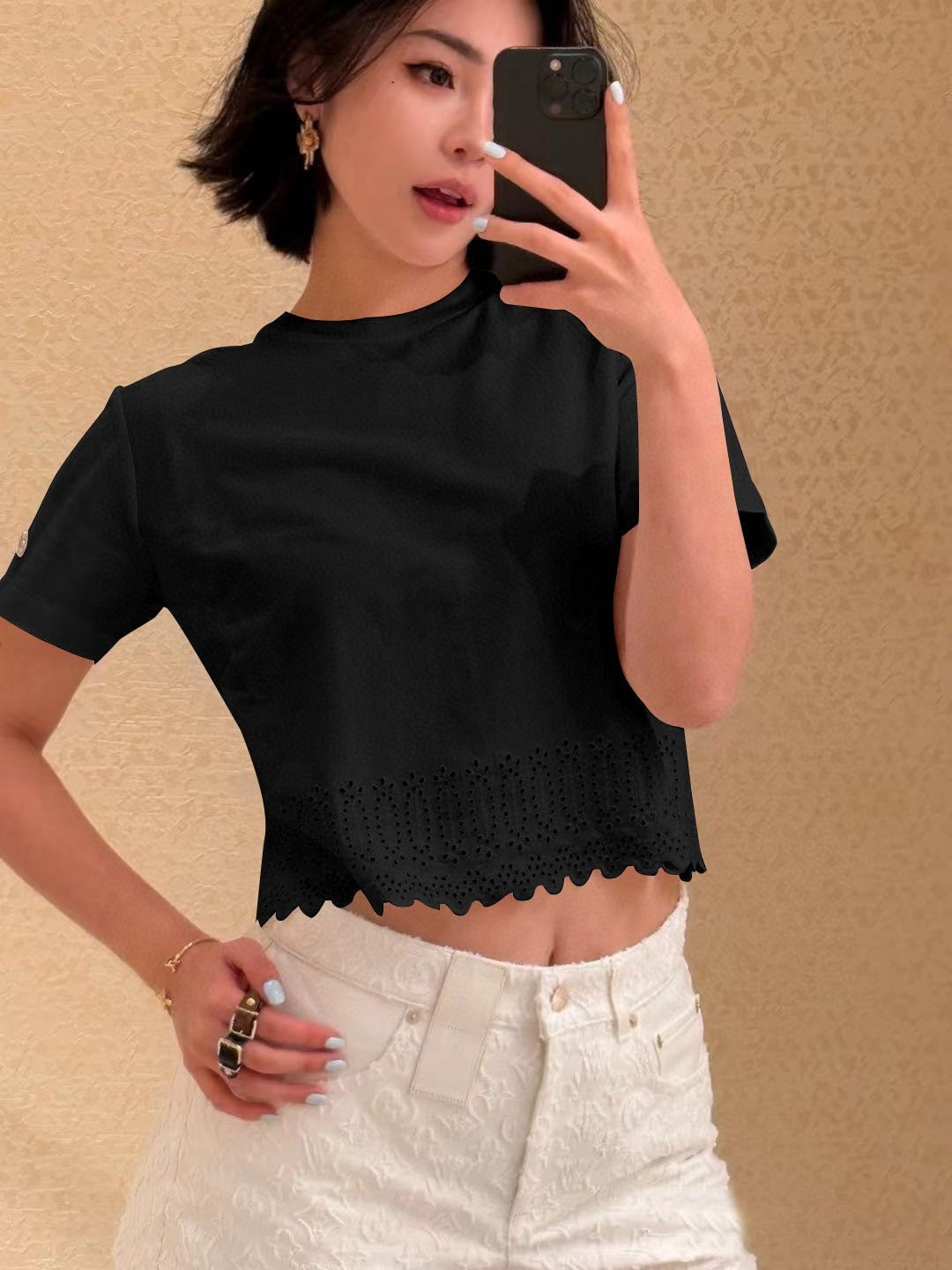 Louis 25ss embroidered t-shirt