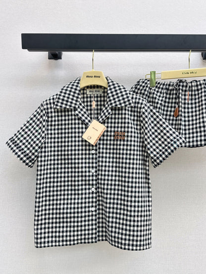 Miu 25ss plaid suit