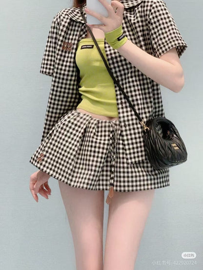 Miu 25ss plaid suit
