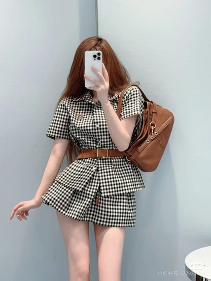 Miu 25ss plaid suit