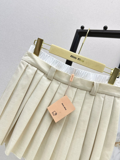 Miu 25ss pleated skirt