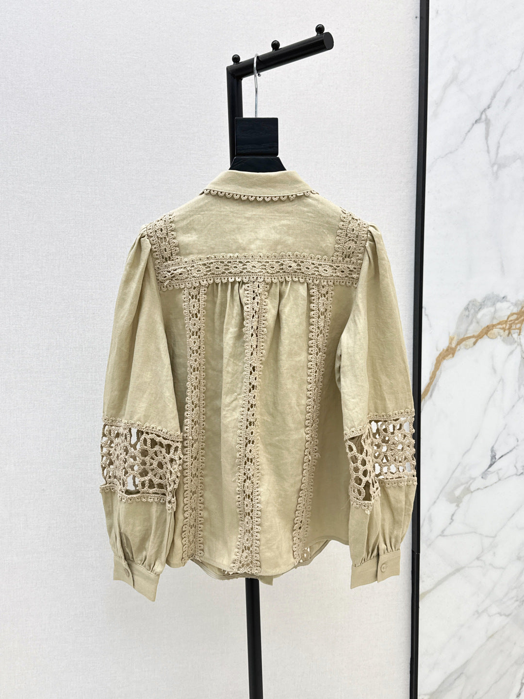 Zimm 25ss Linen lace shirt