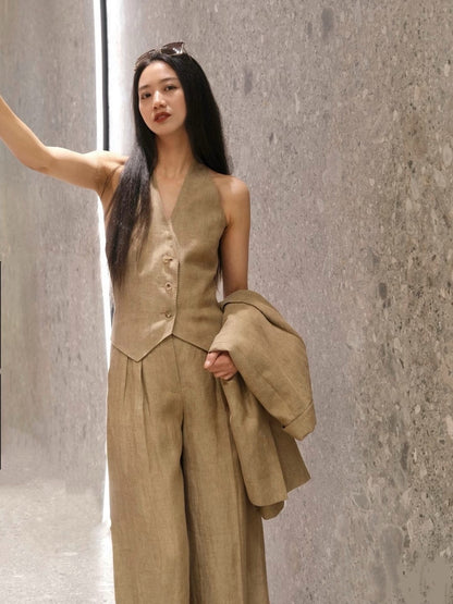 Max 25ss linen vest